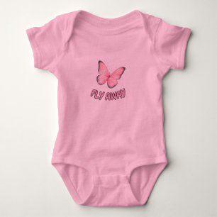 roze glitter vlinder romper