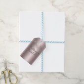 Roze Glitter Vlindervlind Sweet 16 Feestje Cadeaulabel (Met Touw)