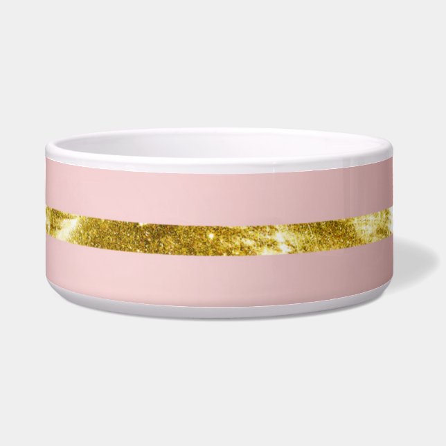 roze glitter voerbakje (Voorkant)