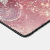 Roze Glitter voor desktopgebruik Bureaumat (Hoek)