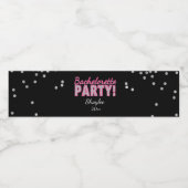 Roze Glitter, vrijgezellenfeest Waterfles Etiket (Enkel label)