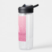 Roze Glitter Waterfles met aangepaste Initialen (Links)