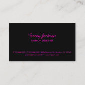 Roze glitter white label custom visitekaartjes (Achterkant)