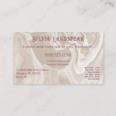 Roze Glitter Wimpers & Beige Crème Marmer Visitekaartje (Achterkant)