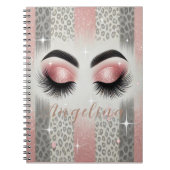 Roze glitter wimpers Notitieboek (Voorkant)