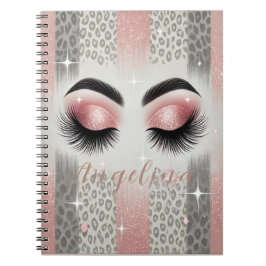 Roze glitter wimpers Notitieboek