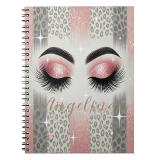 Roze Glitter Wimpers Notitieboek