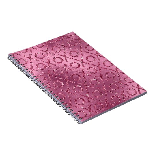 Roze Glitter XOXO Notitieboek (Rechterzijde)