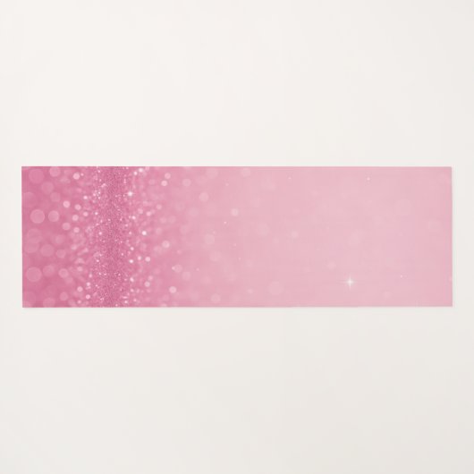 Roze Glitter Yoga Mat met Aangepaste Initialen & N (Achterkant (horizontaal))