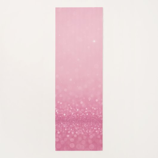 Roze Glitter Yoga Mat met Aangepaste Initialen & N (Achterkant)