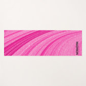 Roze glitter yogamat (Voorkant (horizontaal))