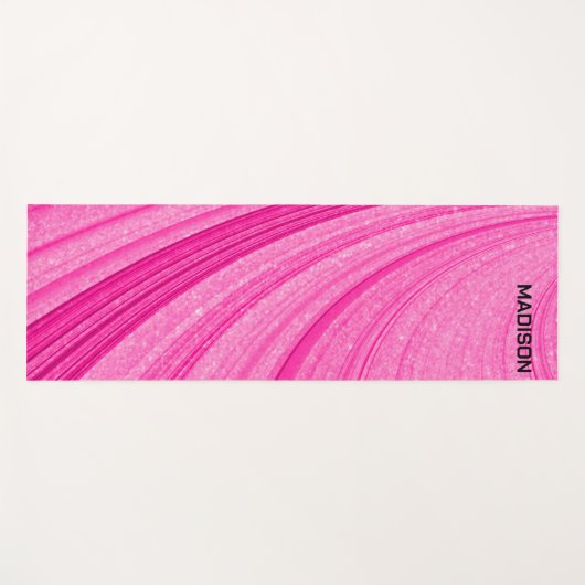 Roze glitter yogamat (Voorkant (horizontaal))