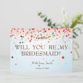 Roze glitter zal mijn uitnodiging zijn voor de Bri (Staand voorkant)