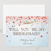 Roze glitter zal mijn uitnodiging zijn voor de Bri (Voorkant / Achterkant)