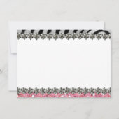 Roze Glitter Zebra Gepersonaliseerd Dank u Bedankkaart (Voorkant)