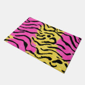 Roze Glitter Zebra Pattern Deurmat (Schuin)