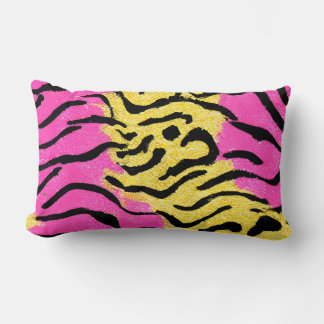 Roze Glitter Zebra Pattern Kussen