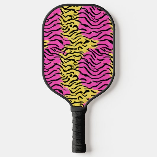 Roze Glitter Zebra Pattern Pickleball Paddle (Voorkant)