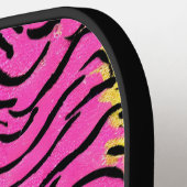 Roze Glitter Zebra Pattern Pickleball Paddle (Links Detail)