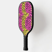 Roze Glitter Zebra Pattern Pickleball Paddle (Links)