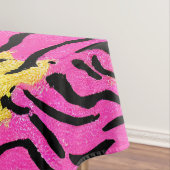 Roze Glitter Zebra Pattern Tafelkleed (Voorbeeld)