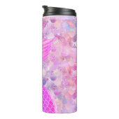 Roze Glitter Zeemeermin Staart Thermosbeker (Geroteerd rechts)