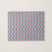 Roze Glitter ZigZag Patroon Legpuzzel (Horizontaal)