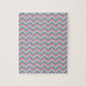 Roze Glitter ZigZag Patroon Legpuzzel (Verticaal)