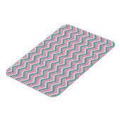 Roze Glitter ZigZag Patroon Magneet (Linkerzijde)