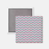 Roze Glitter ZigZag Patroon Magneet (Voorkant / Achterkant)
