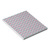 Roze Glitter ZigZag Patroon Notitieblok (Schuin)
