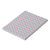 Roze Glitter ZigZag Patroon Notitieblok (Linkerzijde)