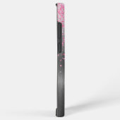 Roze Glitter Zilver Metaal Gepersonaliseerde Glam Samsung Galaxy Hoesje (Rechterkant)