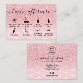 Roze Glitter zweeft nasleep illustraties Visitekaartje (Voorkant / Achterkant)