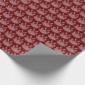 Roze glittercellen op papier voor rode feestverpak (Hoek)