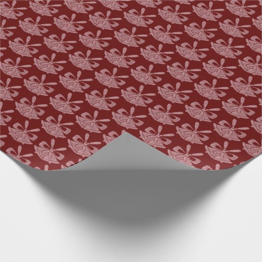 Roze glittercellen op papier voor rode feestverpak (Hoek)