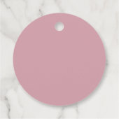 Roze glittercirkel bedankjes labels (Achterkant)
