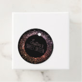 Roze glittercirkel bedankjes labels (In situ)