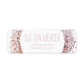 Roze glittercirkel etiket (Voorkant)