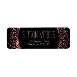 Roze glittercirkel etiket