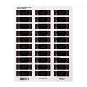 Roze glittercirkel etiket (Full Sheet)