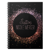 Roze glittercirkel notitieboek (Voorkant)