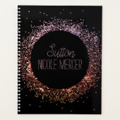 Roze glittercirkel planner (Voorkant)