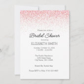 Roze Glitterde Bruidsdouche Uitnodiging Sjabloon (Voorkant)