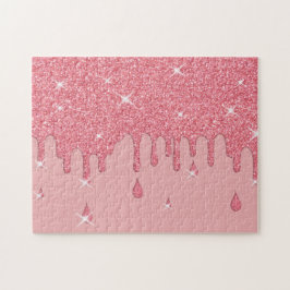 Roze glittereffect & spaarpjes legpuzzel