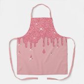 Roze glittereffect & spaarpjes schort (Voorkant)