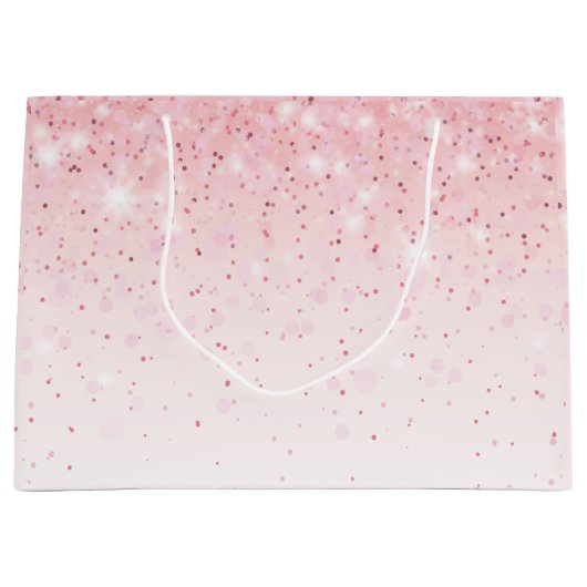 Roze Glitterende Blush Groot Cadeauzakje (Voorkant)