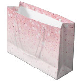 Roze Glitterende Blush Groot Cadeauzakje (Voorkant Gekanteld)