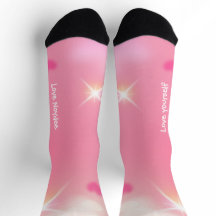 Roze Glitterende Harten Witte Tekst