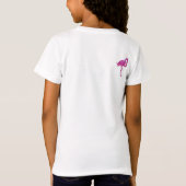 Roze glitterflamingo - aanpasbare tekst t-shirt (Achterkant)
